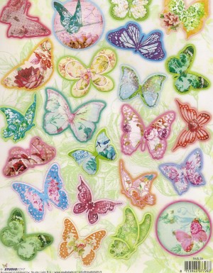 Paper art Spring(vlinders)