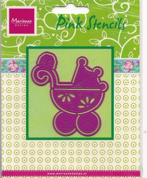 Pink stencils (kinderwagen)