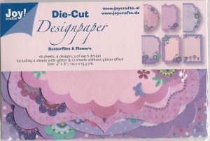 Joy! Die Cut design Paper Butterflies+Flowers
