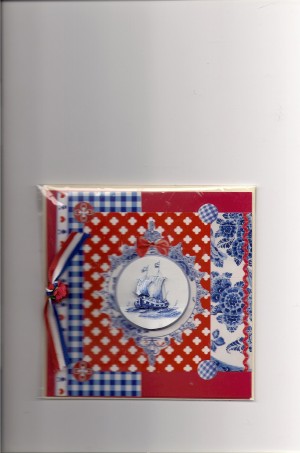 Vierkante kaart Delfts Blauw