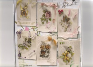 Kaarten set (bloemen,vlinders)SWK 00026