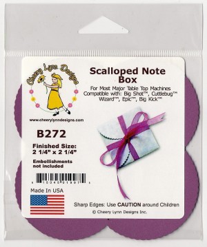 Scalloped note box(snijmal B272)nieuw!!