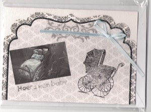 Nostalgisch baby jongen kaart