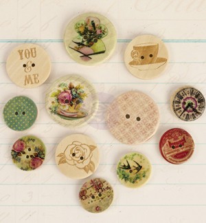 Wood buttons - Delight