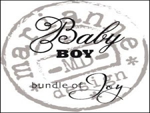 Clear stamp baby boy CS 0889