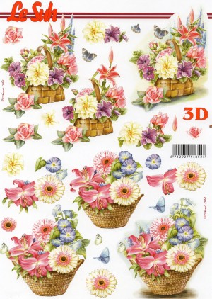 Lesuh 3D  bloemen mand 8215.692