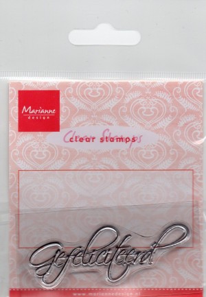 CS 0917 Cling stamp GEFELICITEERD